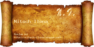 Nitsch Ilona névjegykártya
